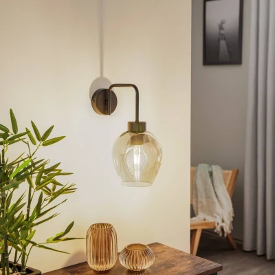 Afbeelding van Emibig Wandlamp Lukka K1 Smoke Ø 14 cm