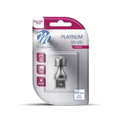 Afbeelding van M Tech LED W21/5W T20 12V Platinum 4x HP Wit