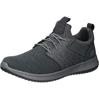 Afbeelding van Skechers Classic Fit Delson Camden, Sneakers voor heren, Grijs Mesh W Synthetisch, 45 EU