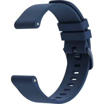 Afbeelding van imoshion Siliconen sportbandje met gesp Universeel 22 mm aansluiting Donkerblauw