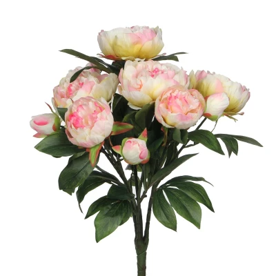 Afbeelding van Pioenroos Kunstbloemen Boeket H55 x Ø40 cm Lichtroze