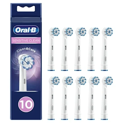 Afbeelding van Oral B Sensitive Clean met CleanMaximiser technologie Opzetborstels 10 Stuks Brievenbusverpakking
