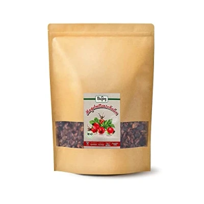 Afbeelding van Biojoy Biologische rozenbottelvlokken (2 kg), gedroogd en heel, voor kruidenthee infusie (Rosa canina)