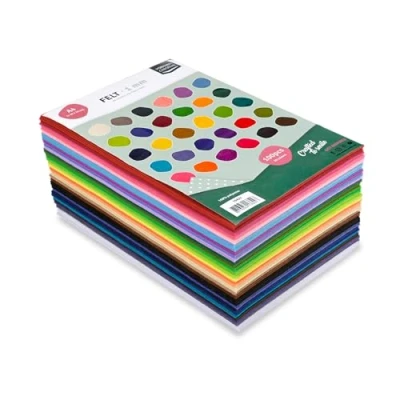 Afbeelding van Vaessen Creative Vilt 20x30cm x 1mm 100st Multipack