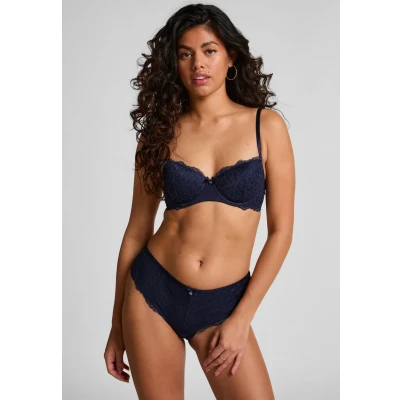 Afbeelding van Hunkemöller Dames Lingerie Voorgevormde beugel bh Marine Blauw maat F90