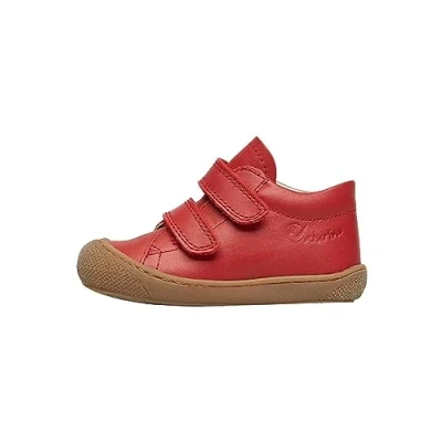 Afbeelding van Naturino Cocoon Mt 19 velcro&#039;s bumper effen lederen sneakers Rood