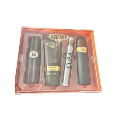 Afbeelding van Cuba Gold by Fragluxe Gift Set 100 ml Eau De Toilette Spray + 30 After Shave 200 Shower Gel