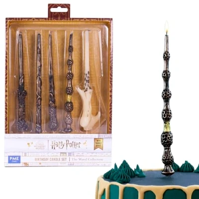 Afbeelding van PME Harry Potter verjaardagskaarsen, 5 stuks, fonkelende toverstaven