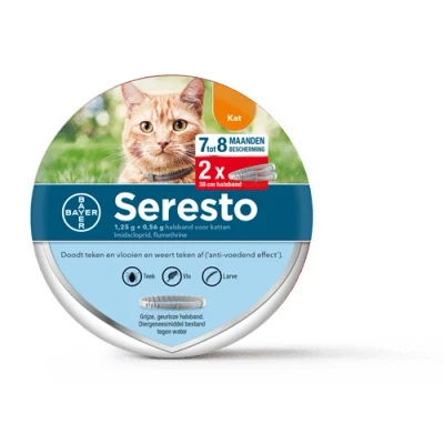 Afbeelding van Bayer Seresto Teken En Vlooienband Kat 38 CM 2 ST (412276)