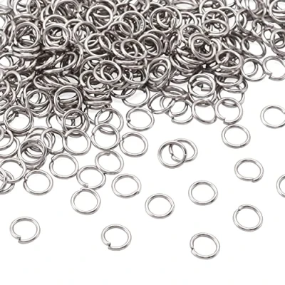 Afbeelding van Craftdady 2000 stuks roestvrijstalen open ringen van 7 mm en 1 dik voor het maken sieraden