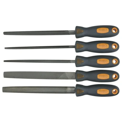 Afbeelding van NEO TOOLS 37 610 Vijlenset 200 5 Halfronde vijl, Driekantige Vierkante ronde vijl