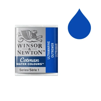 Image de Winsor &amp; Newton Cotman aquarelle (demi godet) 660 outremer