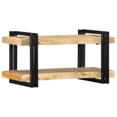 Afbeelding van vidaXL Wandschap 70x33x35 cm massief ruw mangohout