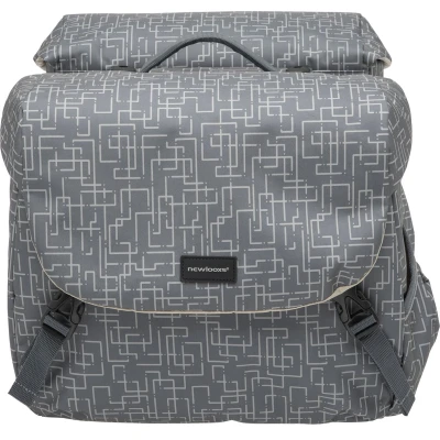 Afbeelding van Dubbele fietstas New Looxs Mondi Joy Double RT 38 liter 37 x 16 32 cm (2x) ivy grey