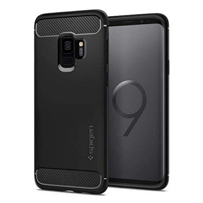 Afbeelding van Spigen Rugged Armor beschermhoes compatibel met Samsung Galaxy S9 zwart