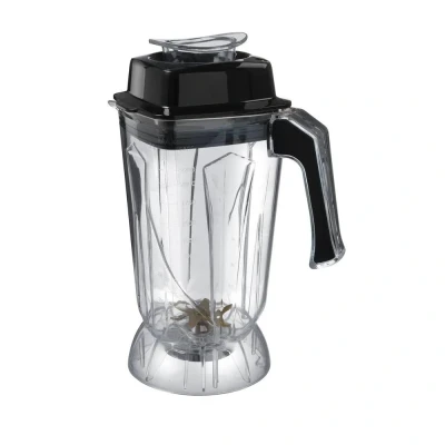 Afbeelding van Hendi Blender Kan met mes titanium deklaag, Polycarbonaat;RVS, Transparant, 17(b)x20(d)x36(h)cm, 943489