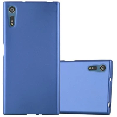 Afbeelding van Cadorabo Hoesje geschikt voor Sony Xperia XZ / XZs in METAAL BLAUW Beschermhoes gemaakt van flexibel TPU silicone Case Cover