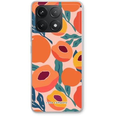 Afbeelding van Case Company® hoesje geschikt voor Xiaomi Poco F6 Pro Perzik Soft Cover Telefoonhoesje Bescherming aan alle Kanten en Schermrand