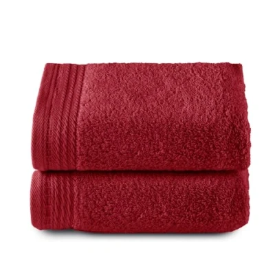 Afbeelding van Top Towel Premium grote badhanddoeken, 2 50 x 100 cm, 100% katoen, 600 g, granaat