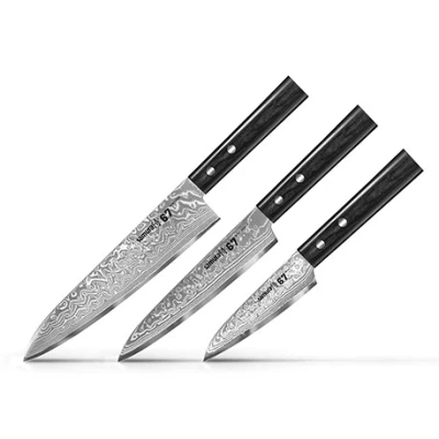 Afbeelding van Samura Damascus 67 Chef&#039;s Messenset 3 Delig