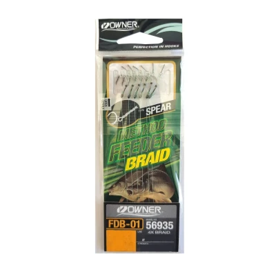 Afbeelding van Owner 56935 FDB01 Spear Feeder onderlijnen #10 0.15mm (6 stuks) (4.6kg) Witvis