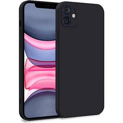 Afbeelding van MyGadget Beschermhoes compatibel met Apple iPhone 11, zachte en soepele hoes van TPU, microvezelvoering, extra dun licht, zwart