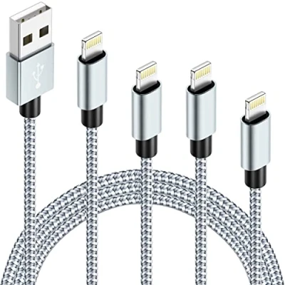 Afbeelding van IDISON 4 stuks Lightning kabel voor iPhone 2 m, 3 1 MFi oplaadkabel van gevlochten nylon Apple iPhone, compatibel met 13, 12, 11, Max, XS, XR, X, Pro, Mini, 8, 7, 6S, 6,
