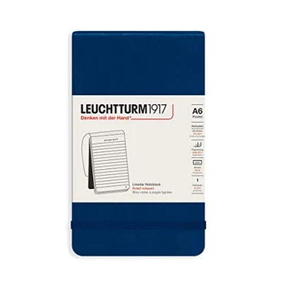 Afbeelding van Leuchtturm1917 A6 Pocket Notitieblok Lined Navy