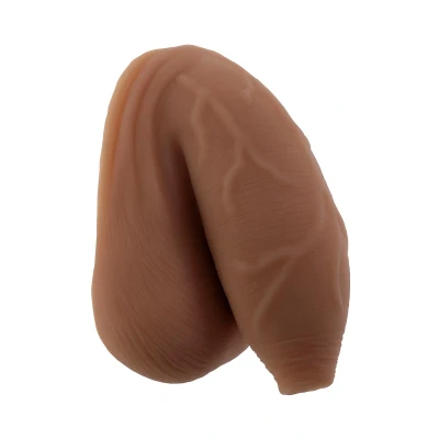Afbeelding van Realistische Dildo Onbesneden Packer Donkere Huidskleur