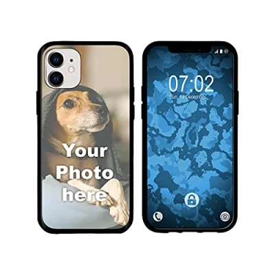 Afbeelding van PhoneNatic Telefoonhoesje compatibel met iPhone 12, zwart, personaliseerbaar je eigen foto