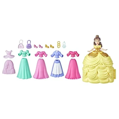 Afbeelding van Disney Princess es Secret Styles, Mini Belle en haar outfits, poppenset met 6 speelgoed voor kinderen, vanaf 4 jaar