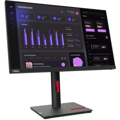 Afbeelding van Lenovo ThinkVision T24i 30, 60,5 cm (23.8&quot;), 1920 x 1080 Pixels, Full HD, LED, 6 ms, Zwart