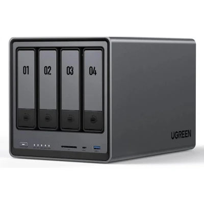 Afbeelding van UGREEN NASync DXP4800 NAS server 4 bays Intel i5 1235u 8 GB DDR5 Max. 112 TB M.2, SATA zwart