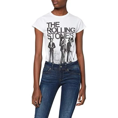 Afbeelding van The Rolling Stones Est. 1962 Group Photo Dames T shirt M Wit