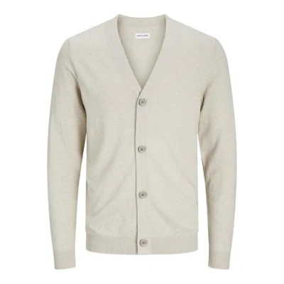 Afbeelding van Jack &amp; Jones Jjeemil KNIT Button Cardigan Vest, Heren, Maat: Large, Oatmeal/melange