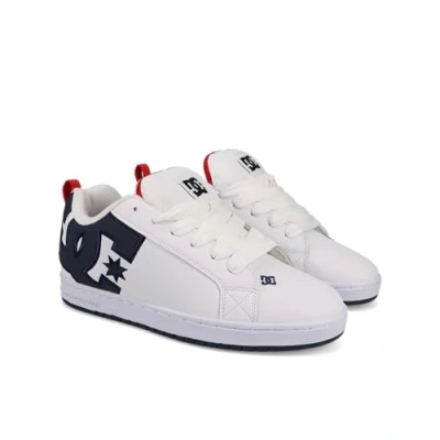 Afbeelding van DC Shoes Court Graffik lage sneakers voor heren, wit, marineblauw, rood., 43,5 EU