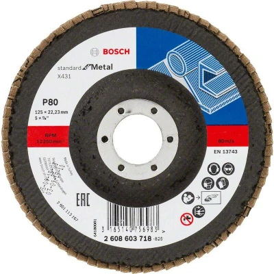 Afbeelding van Bosch Accessories 2608603718 X431 Lamellenschijf Diameter 125 mm Boordiameter 22.33 Staal 1 stuk(s)