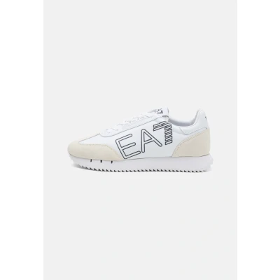 Afbeelding van EA7 Emporio Armani Vintage Unisex Sneakers laag, Maat: 37 1/3, White/black Leer en textiel