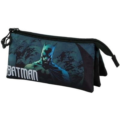 Afbeelding van Karactermania DC Comics Batman Arkham Triple FAN 2.0 Potloden Etui met Rits Pennenzak Tekenetui Groen