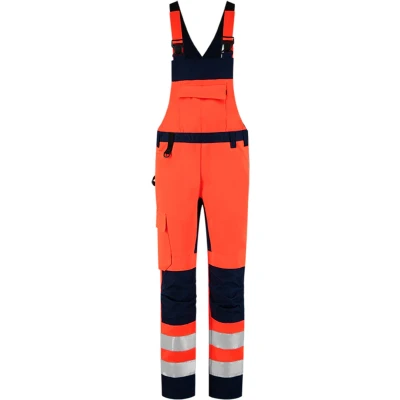 Afbeelding van Tricorp 753005 Amerikaanse Overall High Vis Bicolor Fluo Rood/Inkt