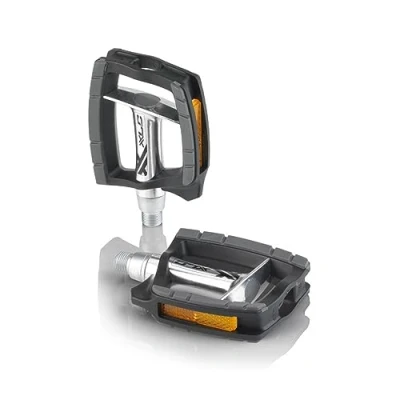 Afbeelding van XLC Comfort PD C09 Fietspedalen Stadsfiets Antislip 9/16&quot; Aluminium &amp; PVC Zwart Zilver