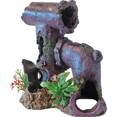 Afbeelding van Polyresin ornament buizen 17 cm Gebr de Boon Gebr.