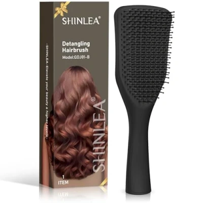 Afbeelding van SHINLEA Ultieme ontwarrende haarborstel voor vrouwen, mannen en kinderen, borstel droog nat haar, vermindert breuk, verwijdert klitten, hoofdhuidmassageborstel/borstel