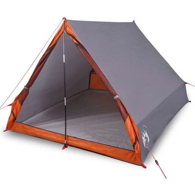 Afbeelding van Tent A frame 2 persoons waterdicht grijs en oranje