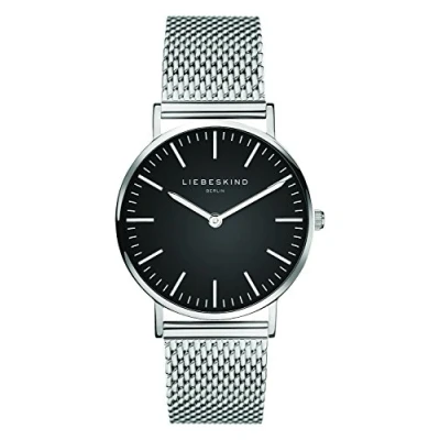 Afbeelding van Liebeskind Berlin LT 0096 MQ, Dames Kwartshorloge, Roestvrij Staal, 34mm, Zilver/Zwart