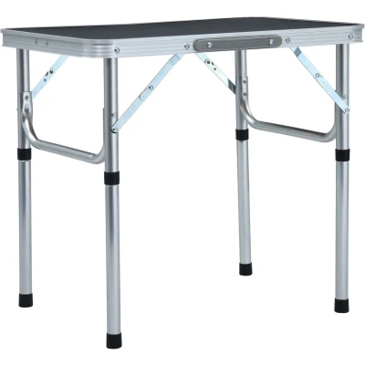 Afbeelding van vidaXL Campingtafel inklapbaar 60x45 cm aluminium grijs