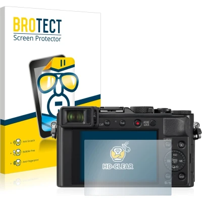 Afbeelding van BROTECT Screenprotector voor Panasonic Lumix DC LX100 II Folie Beschermfolie transparant (2 Stuks)