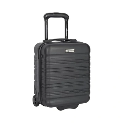 Afbeelding van Leonardo Handbagage Koffer Reiskoffer Trolley Kofferslot 40 x 30 20 cm Zwart
