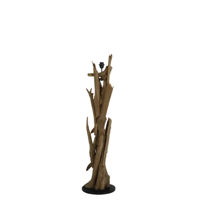 Afbeelding van Light &amp; Living Vloerlamp Vidin Hout Ø35cm Landelijk Staande lamp voor Woonkamer Slaapkamer