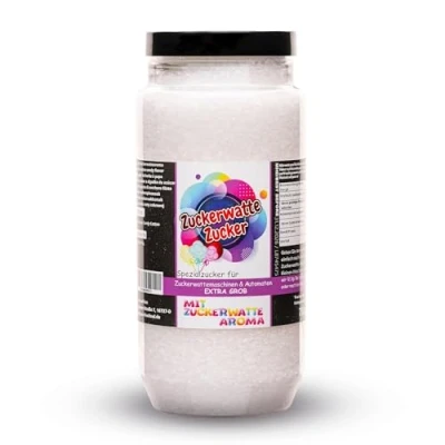 Afbeelding van Hoogwaardige suikerspin suiker wit 700 g speciale suikerkristallen